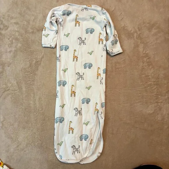 Carter's Garanimals Baby Boy Sleepers & Gown NB Lot 3 Safari Animals Dog Red Blu - Picture 3 of 10